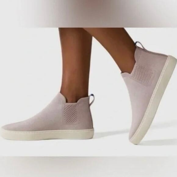 ROTHY'S Women's Size 6.5 Chelsea Boot Shoes Lilac Gray Slip On High Top Sneaker - Picture 2 of 14